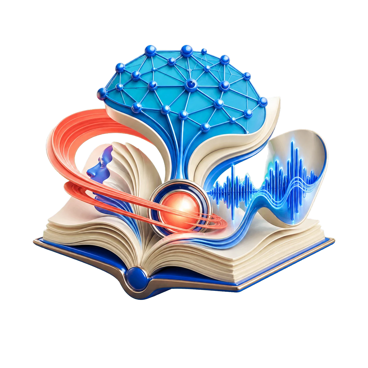 A book transforming into narrative intelligence, voice, and motion